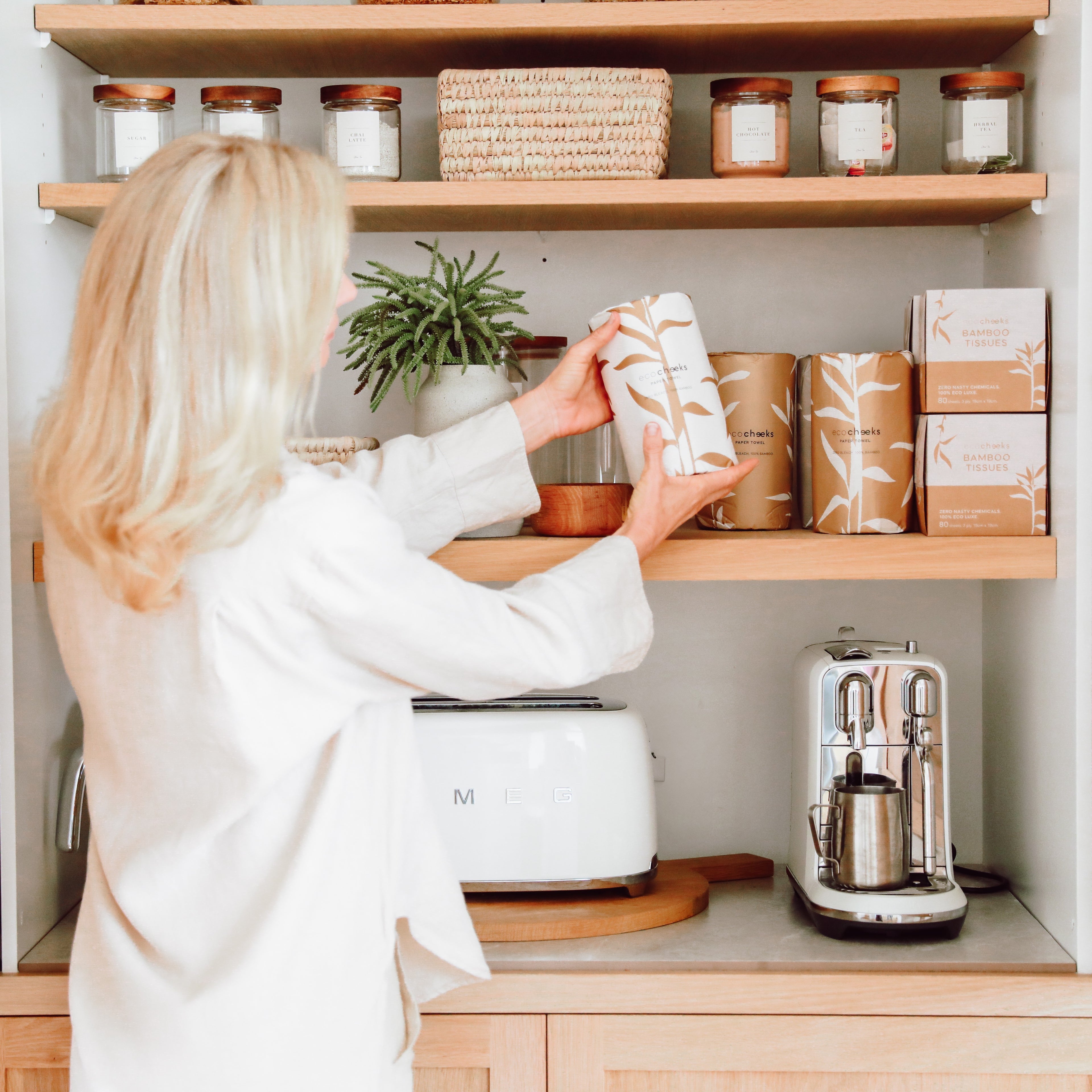 Eco-friendly, 100% bamboo, unbleached toilet paper, paper towels & tissues