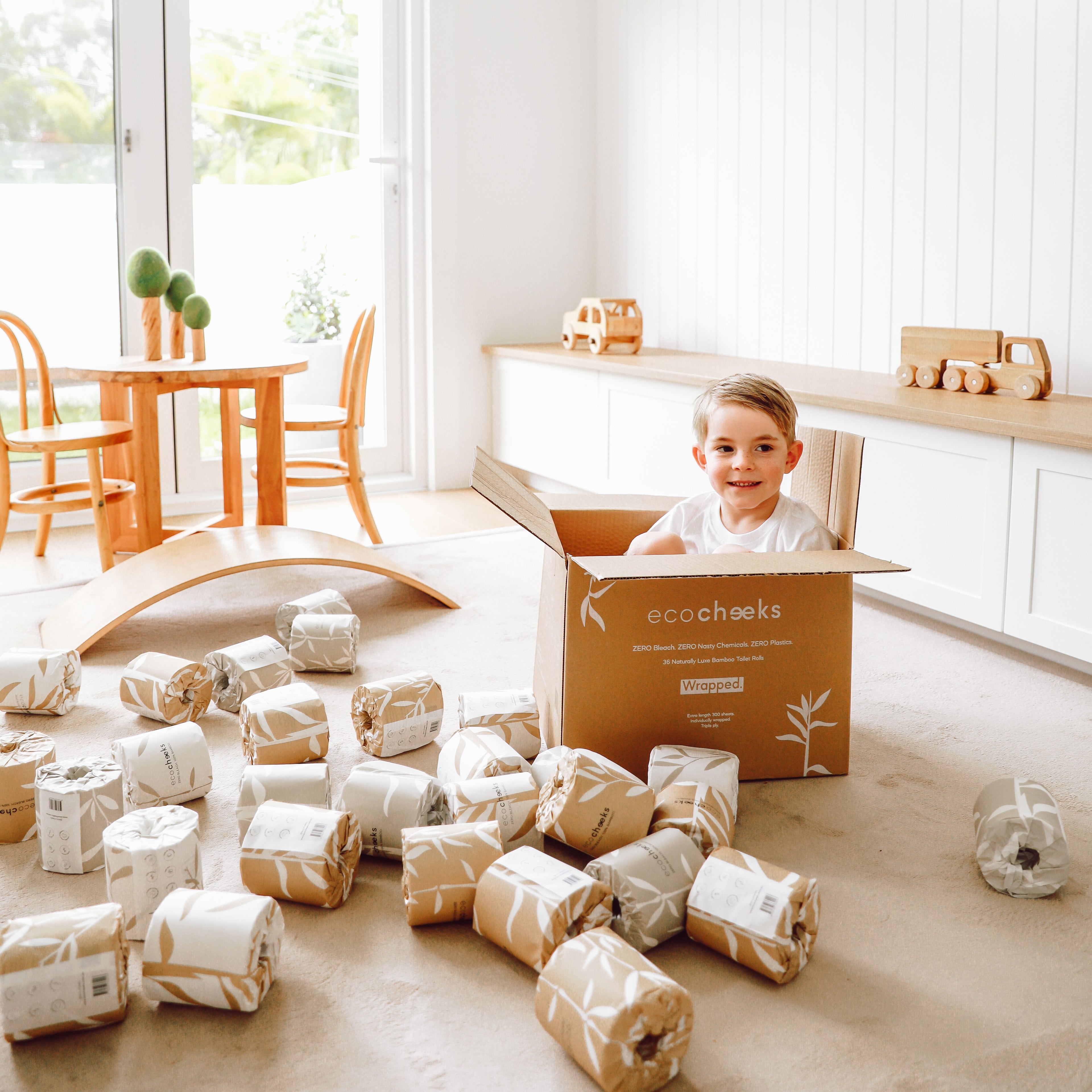 kid and bamboo toilet paper