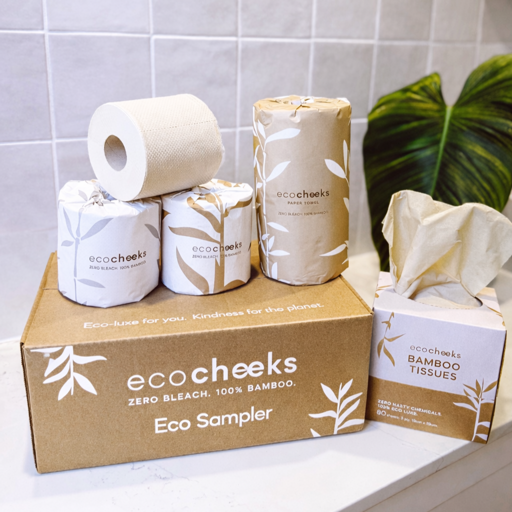 Paper Cheeks The 'ROLL ME' Sample Pack - Unbleached Bamboo Toilet Paper โ Eco Cheeks