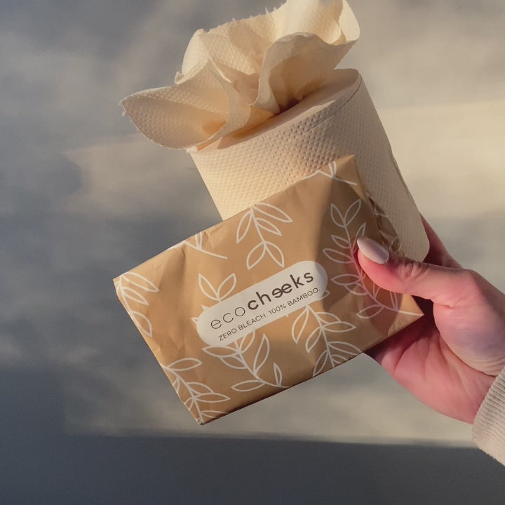 36 WRAPPED Rolls, Unbleached Bamboo Toilet Paper.