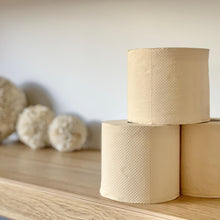 Load image into Gallery viewer, unbleached sustainable eco bamboo toilet paper hypoallergenic 

